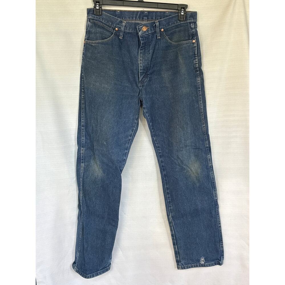 Wrangler 13MWZ Men’s 34×32 Blue Cowboy Cut Original Fit Jeans